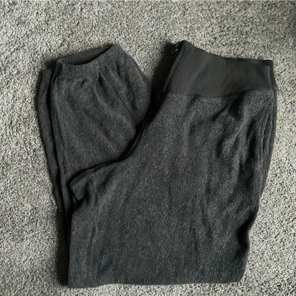 Aerie Sherpa Fleece Corset jogger Large Gray Green - Picture 5 of 6
